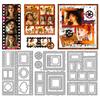 Photo Frame Theme Carbon Steel Cutting Dies Stencils for DIY Scrapbooking Photo Album Decorative Embossing Paper Card Rectangle 160x110x0.8mm 3pcs/set