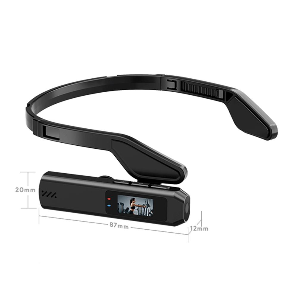 Wearable WiFi Video Camera APP Control Hands-Free Vlog Camera Built-in Battery Body Camera for Vlog Video Recording