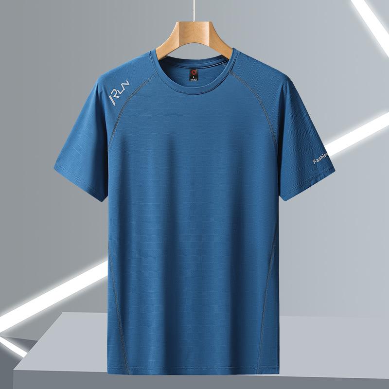 Short Sleeved Breathable Ice Silk Short Sleeved Summer Sports and Leisure T-shirt
