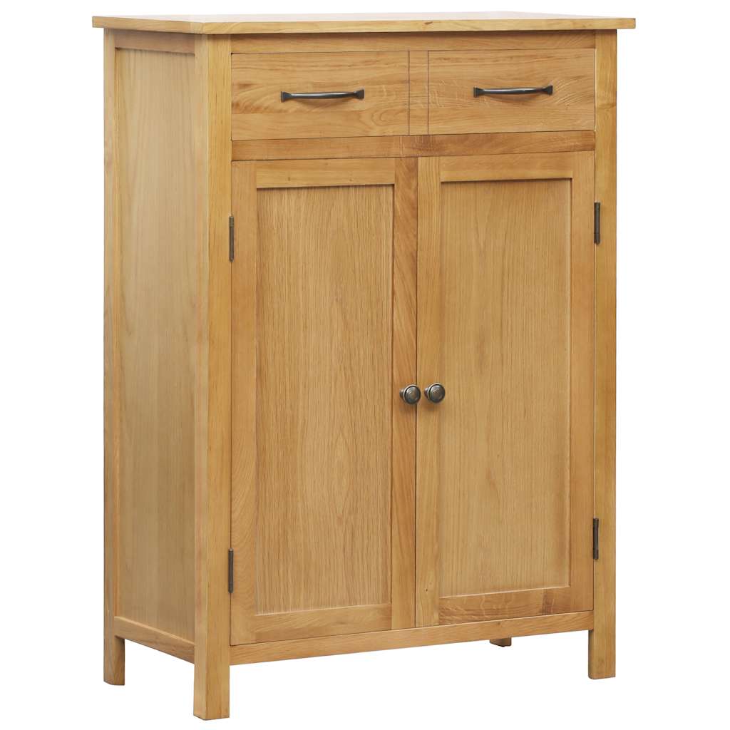 Shoe Cabinet 76 X 37 X 105 Cm Solid Oak
