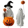 Halloween Resin Ghost Pumpkin Figurine Pumpkin Balloon Figurine for Table Centerpieces Shelf Ornaments