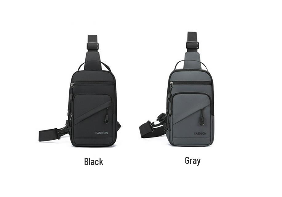 Men's Outdoor Crossbody Sports Phone and Chest Bag with Large Capacity for Casual Cycling and Commuting