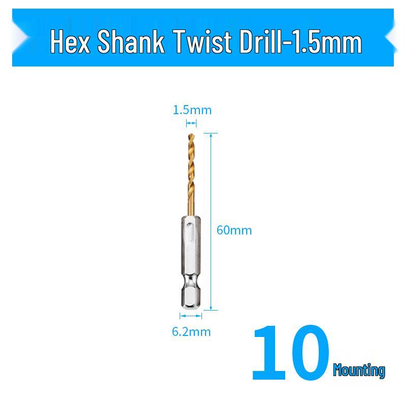 

6.35mm Hex Shank Twist Drill Bit Set for Electric Screwdrivers and Pneumatic Tools