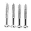 4 Pcs Neck Plate Mounting Screws High Strength Silver Metal Guitar Replacement Screw