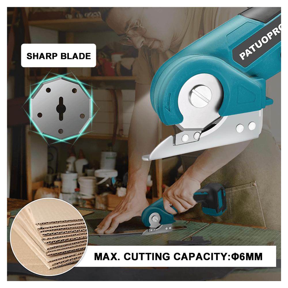 PATUOPRO Foarfece Electrice Fără Fir 6mm Cuțit Rotund Foarfece Covor Material Plastic Piele Tăiere Scule Electrice Pentru Baterie Makita 18V