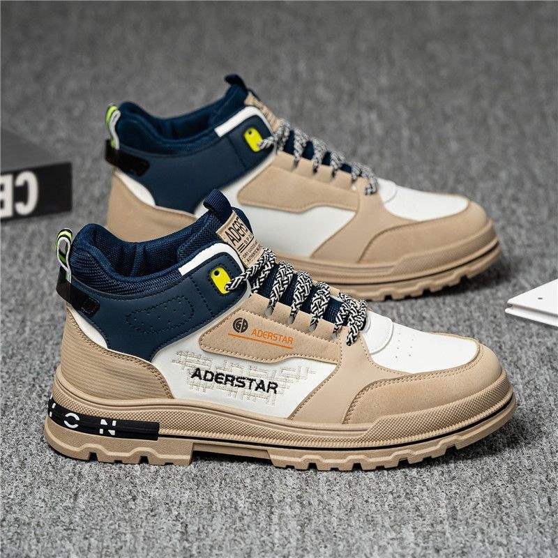 Canvas men's shoes autumn and winter 2025 new boys sports high-top skateboard shoes versatile retro casual winter trendy shoes