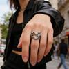 Gothic Scorpion Shape Geometric Open Jewelry Delicate Finger Rings Alloy Texture Suitable for Various Occasion Wear