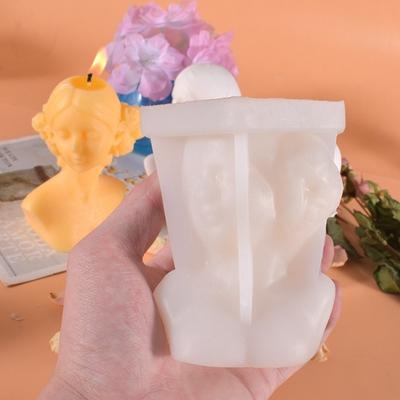 1pc Blindfolded Girl Candle Mold Eyes-Closed Girl Aromatherapy Plaster Molds Rose Blindfold Beauty Candle Silicone Resin Epoxy Mold