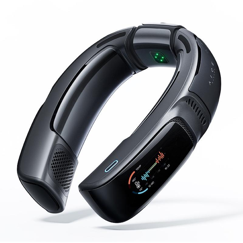 

Вентилятор на шею с AI контролем температуры 7000 мАч Портативный кондиционер Перезаряжаемый Носимый Бесшумный Воздушный охладитель для путешествий на открытом воздухе чёрный