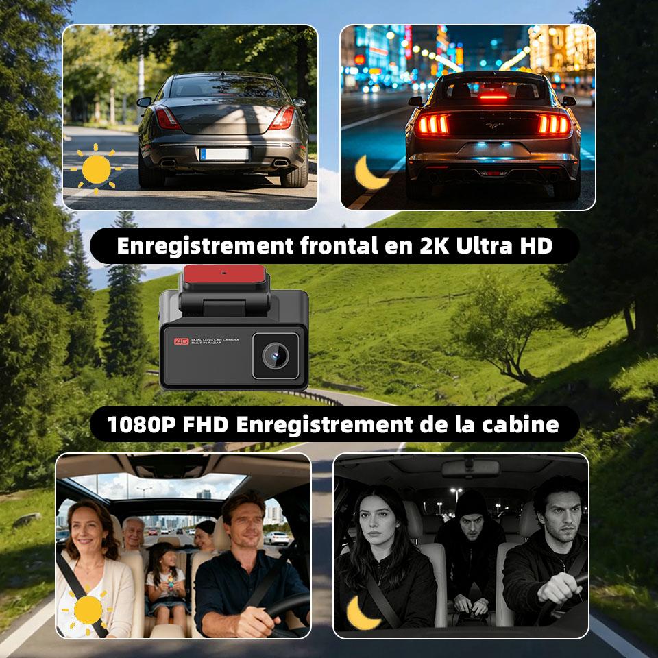 4G LTE Dash Cam Front and Inside Lens Black Box DVR Camera Remote Live-View GPS Tracking Vehicle APP Dual Auto Video Recorder