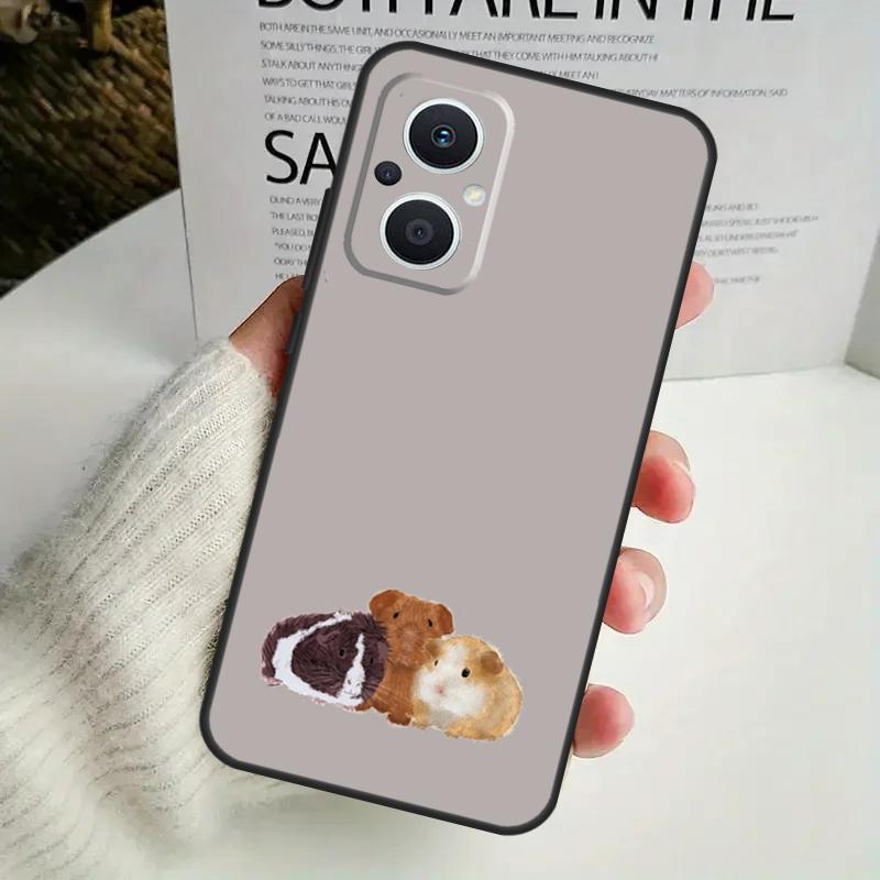 Cute Cartoon Guinea Pig Phone Case For OPPO Reno 8T 14F 13 F 12 11 10 14 Pro 7 8 Lite OPPO Find X8 X6 X5 X9 Pro Cover