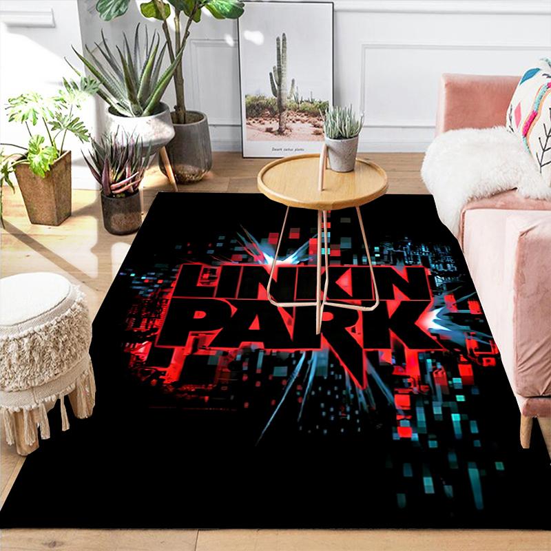 1Pc Linkin Park Live Concert Rug, Office Carpet Indoor Outdoor Doormat, Non-Slip, Comfortable, Living, Christmas Halloween,  Xmas Gift G1300