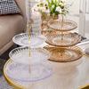 Acrylic Cake Pan Multi-layer Cake Stand Dessert Plate Dim Sum Dish Fruit Plate Candy Tray Snack Tray Bread Plate Fruit Holder