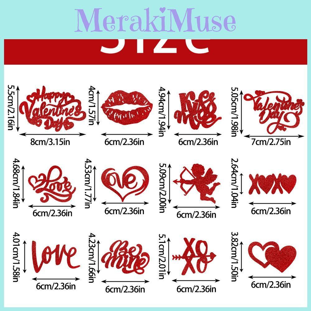 Cake Valentines Day Toppers With Paper Flags For Festive Dessert Presentation