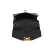 Michael Kors Cassie Solid Color Gold Buckle Flap Pebbled Leather Messenger Bag Women bags Black 35H8GT6C5L-BLACK