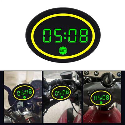 Motorcycle Digital Clock Smart LED Display Motorbike Voltage Temperature Meter For Women Teens Cycling Enthusiasts Commuting