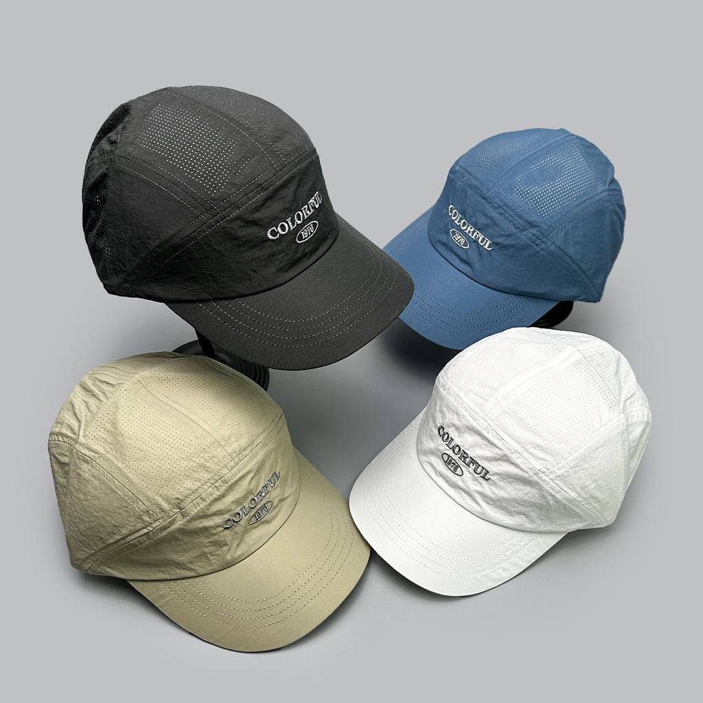 Spring And Summer Mesh Embroidery Letters Quick-Drying Baseball Caps For Men And Women Breathable And Face-Showing Small Personality Peaked Caps