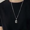 Pendentif Zakiram en Argent Sterling S925 - Bijou Ethnique Rétro représentant le Dieu de la Richesse Tibétain, Collier Unisexe