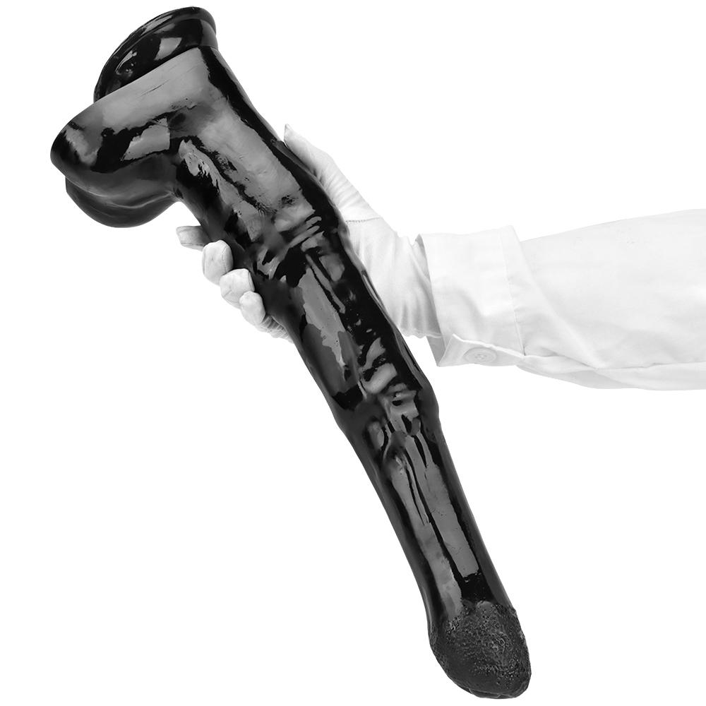 Black Dildo with Sucker Butt Plug Masturbator Fisting Sex Toy Big Dick Strap On Cock Realistic Penis PVC Femdom Slave Gay
