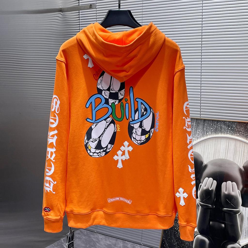 8302 CHROME HEARTS 2026 Neues Frühjahrs- und Herbst-Plus-Size Dünner Stil Klassischer Stil Logo Kapuzenpullover für Paare