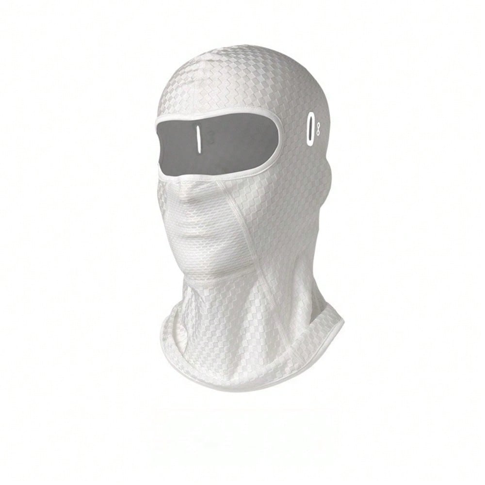 Masque à Capuche pour Vélo Protection Solaire d'Été Soie Glacée Séchage Rapide Respirant Absorbant l'Humidité Doublure de Casque Équipement pour Vélo Moto White multicolore