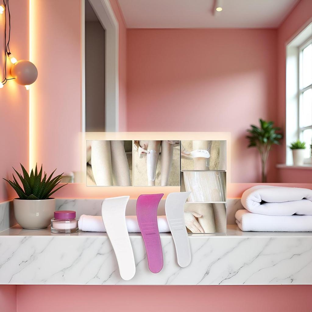 Portable Hair Wax Removal Spatulas, 5Pcs Random Colors, Non-Stick Wax Applicator, Reusable Scraper, Hard Wax Sticks