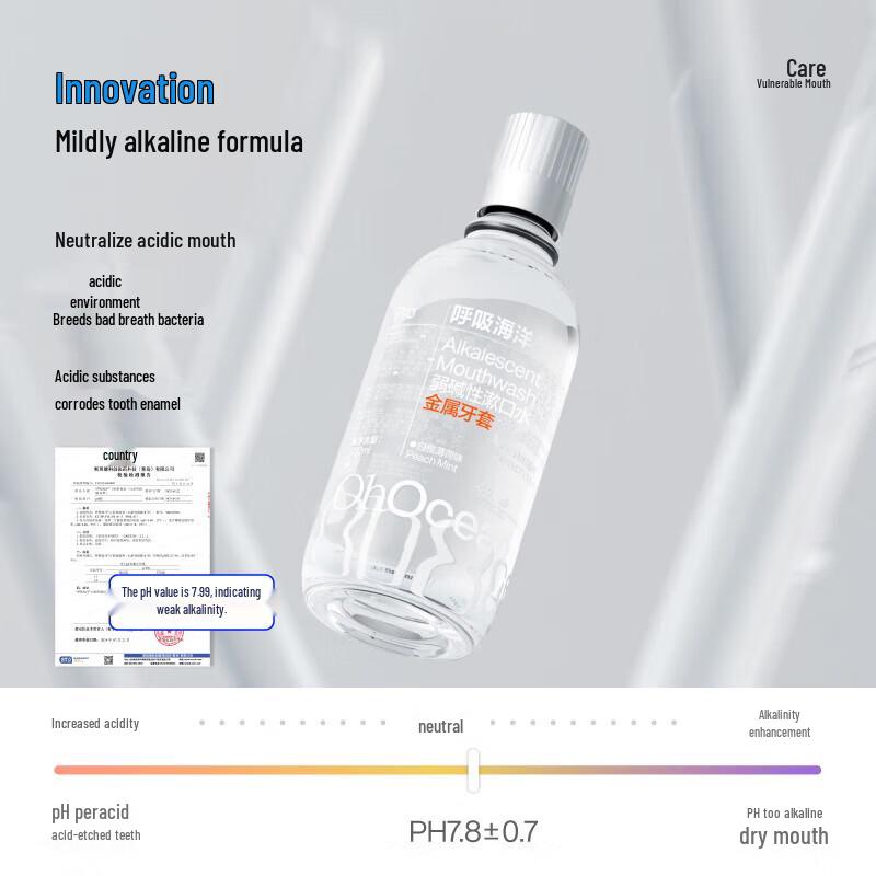 Huxiyang Orthodontic Braces Mouthwash, White Peach (2x500ml)