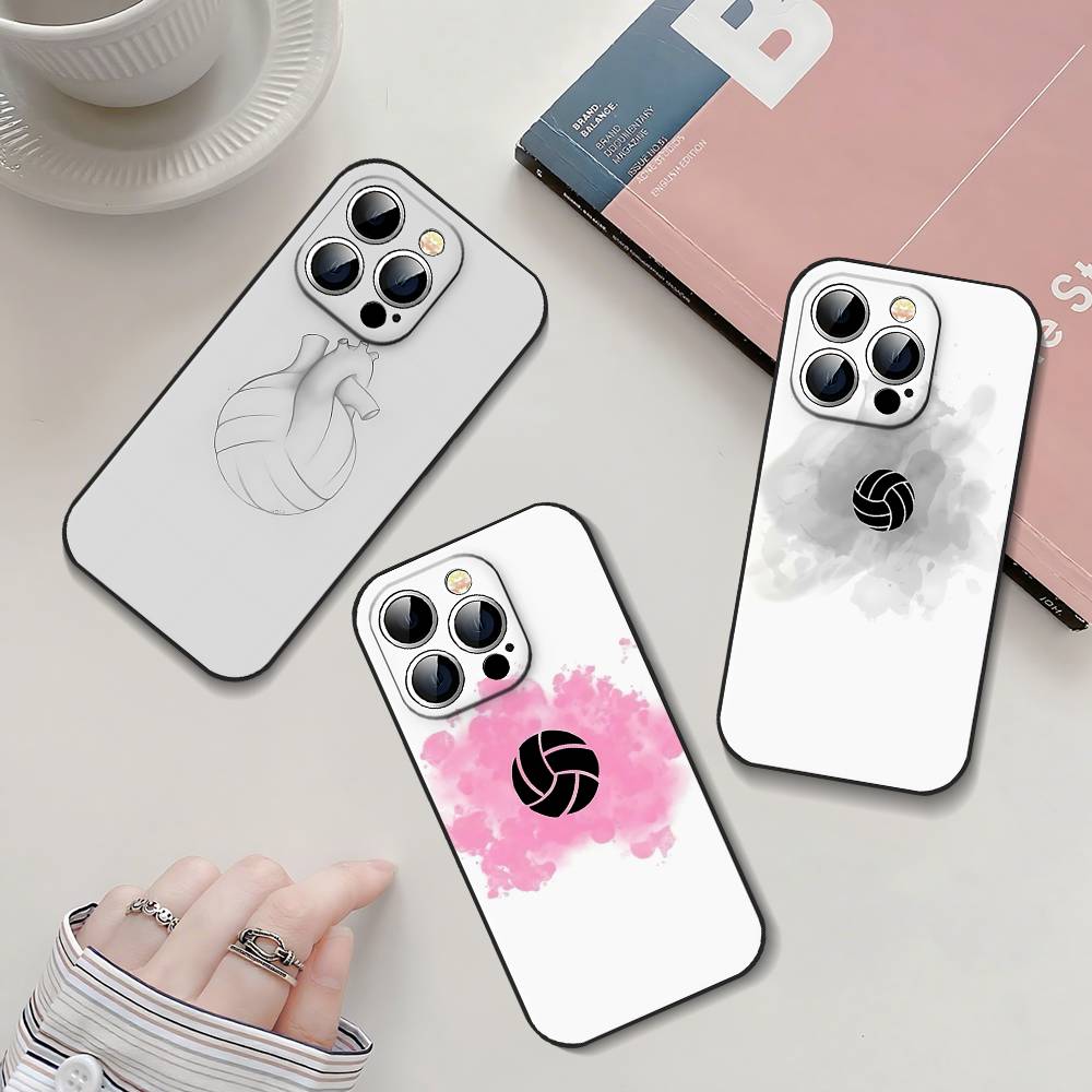 P-Pintadas De Voleibols Black Phone Case That Fits For IPhone 17,16,15,11,13,14 Pro Max,Plus,X,Xr,Xs Max,13Mini
