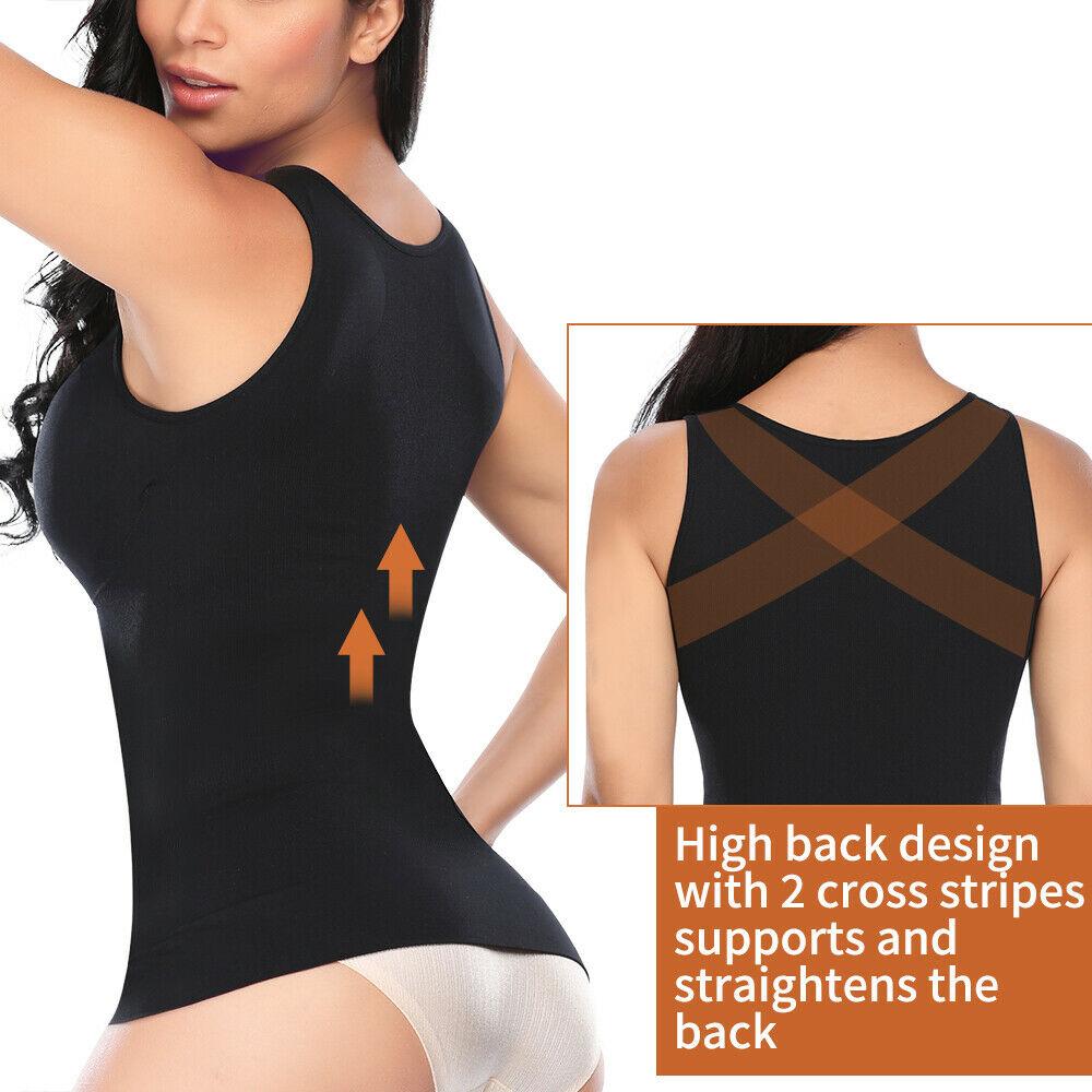 Women's Shapewear Camisole with Shelf Built In Bra Tummy Control Extra Compression Body Shaper Weight Loss Tank Tops Slimming Underwear