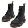 High-top Crazy Horse Black Motorcycle Boots Women's Classic Retro British Style Short Boots Men's and Women's Leather Boots Round Head Trend