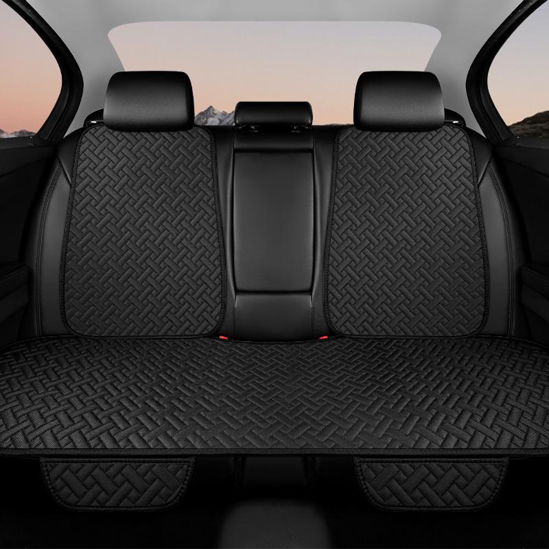 Linen Car Seat Cover Suitable For All Seasons, Small Three Piece Single Seat Anti-Skid Protector, Universal For Most Suvs, Truck