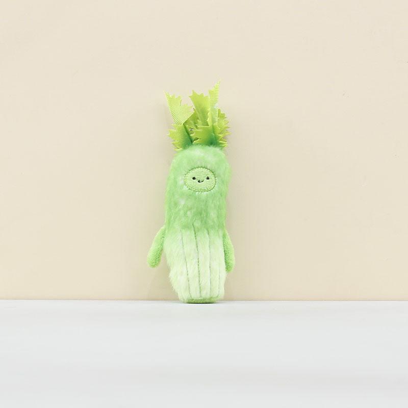 Plush Pendant Celery Toy With Short Pile Stuffed Animal Keychain Gift For Kids