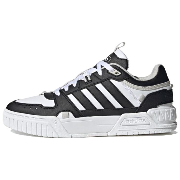 Adidas Neo D-Pad Leather Comfortable Trendy Slip-Resistant Durable Lightweight Low-Top Skate Shoes Unisex Sneakers Black White IG7586