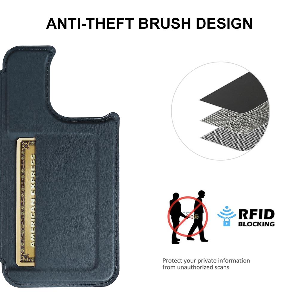 Für iPhone 14 Pro Max Magnetische Hülle RCS Umweltfreundliche Klapphülle mit Ständer RFID-Blockierung