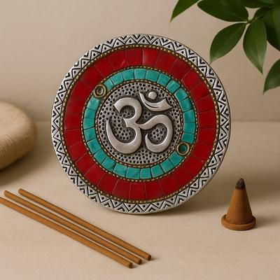 Incense Holder Tibetan Om Cone and Stick