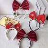 NEW Christmas Headband Red Headwear Children Headbands Cloth Bowknot Hair Hoop