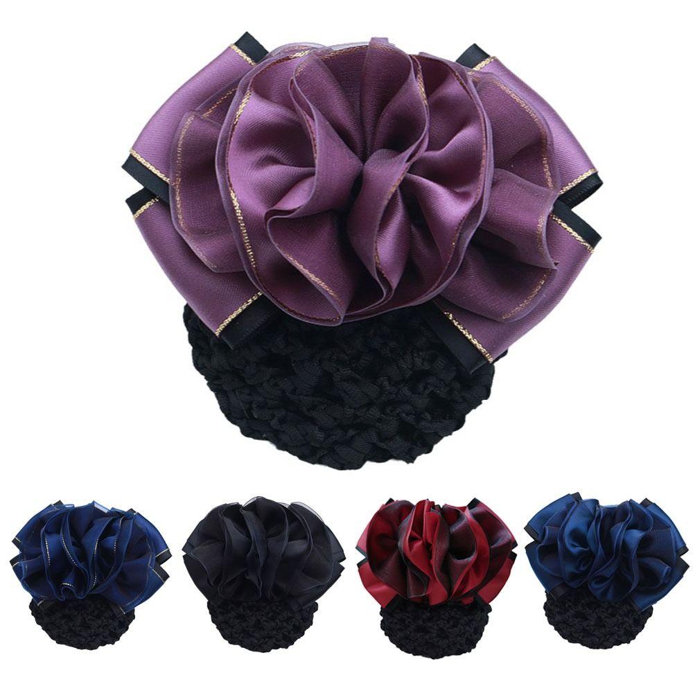 Spring Clip Ballet Hair Net Korean Style Crochet Hair Bun Cover New Hair Accessories For Work