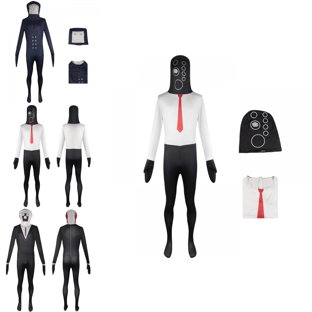 Halloweenský Skibidi Toilet Hra Cosplay Kostým Kombinéza Unisex Bavlna Různé Velikosti