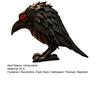 Gothic Crow Figurine, Resin Raven Statue with Red Eyes, Dark Raven Desktop Decorations, Halloween Ornaments Unique Goth Gifts