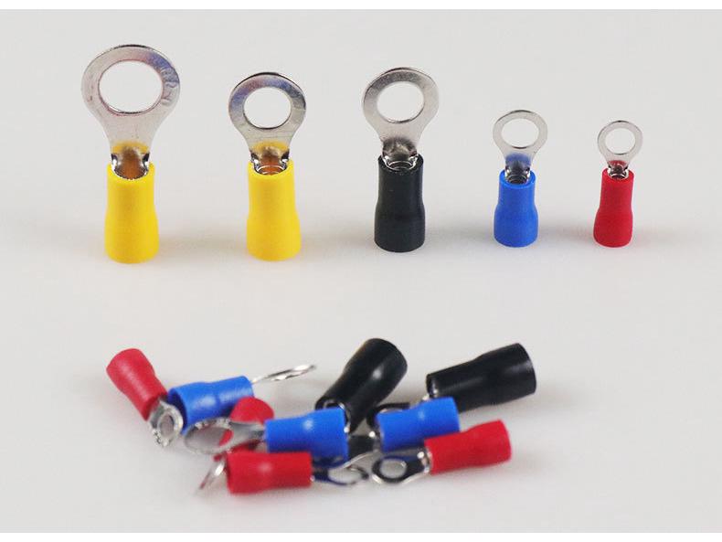 200-Piece Boxed Set of RV Cold-Press Terminal Crimp Lugs with Pre-Insulated Wire Ends