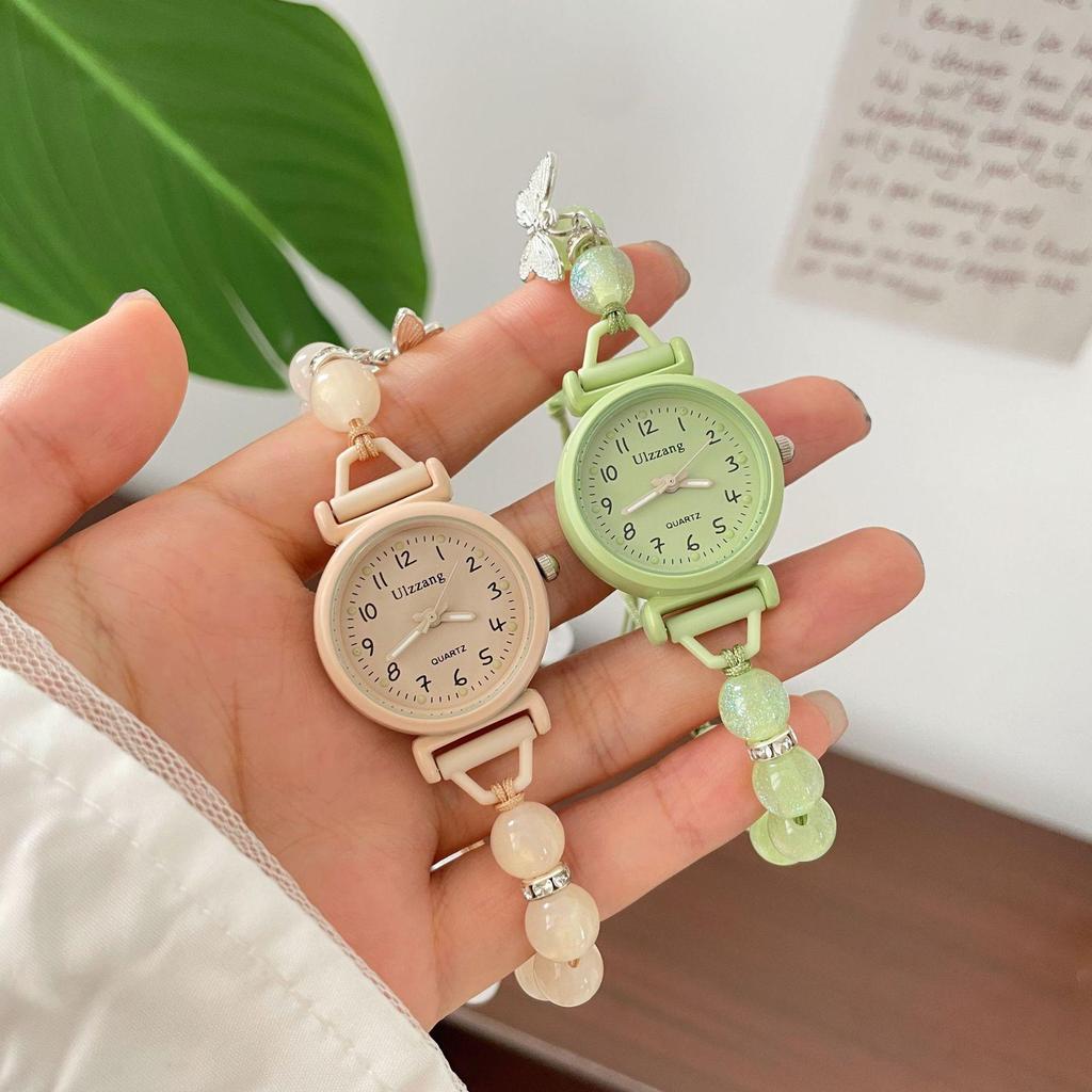 Luminous Mini Butterfly Bead Bracelet Watch - Girls' Mori Style Ins Fashion.