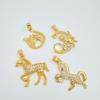 European-American Style Zodiac Horse Pendant Necklace, Copper-Plated with Real Gold Finish, Women's Jewelry Accessory.