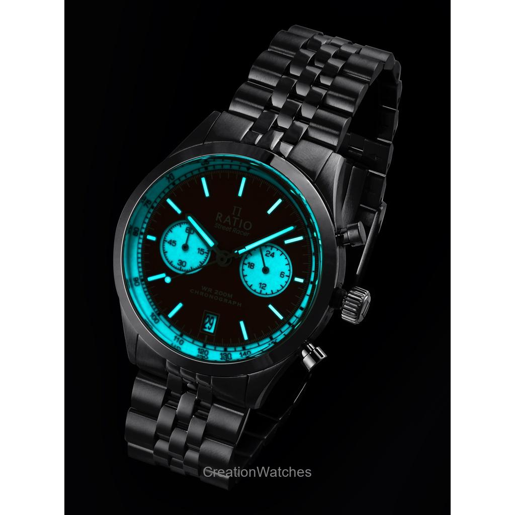 RATIO Street Racer Chronograph RTC015 200M Reverse Panda Dial Limited Edition Watch