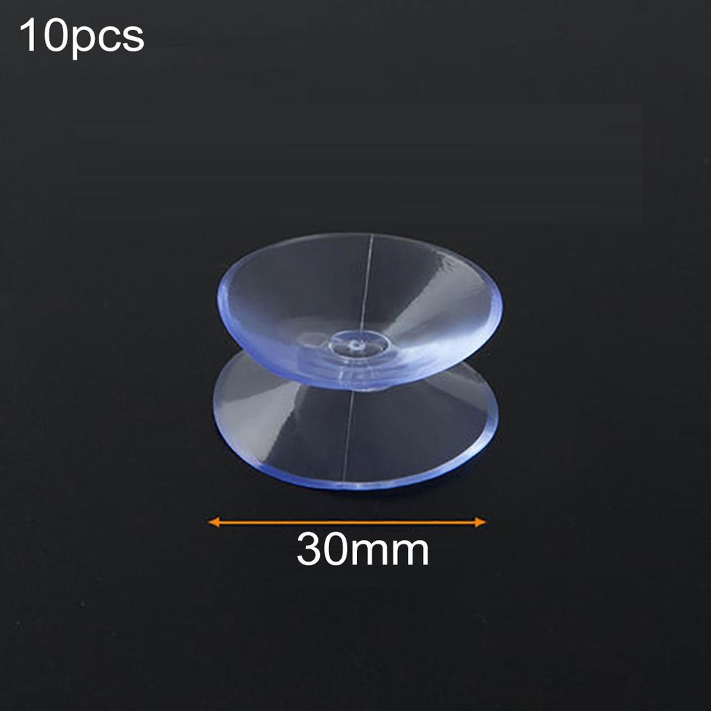 Set of 10 Double Sided Suction Cups for Glass Wall Hooks Clear and Convenient