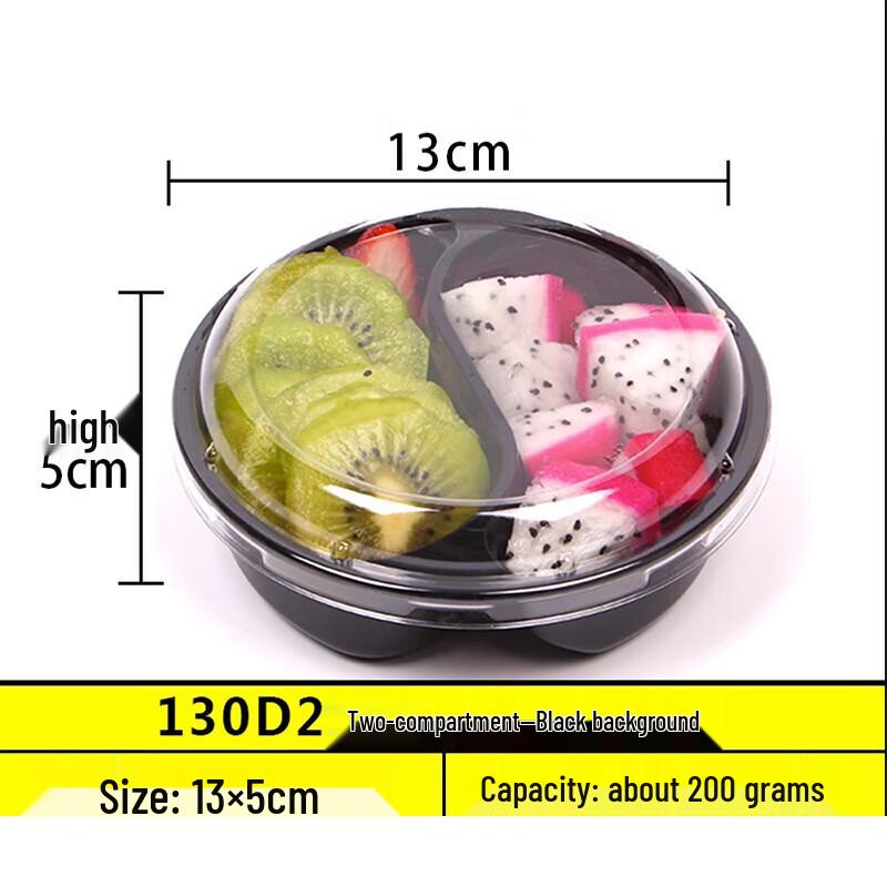 

Disposable Compartmented Fruit & Salad Containers with Lids