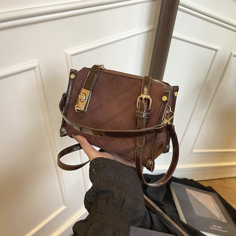 Neue Damentasche Retro Umhängetasche kleine quadratische Tasche Damen beliebt modische Textur Schulterhandtasche Tide