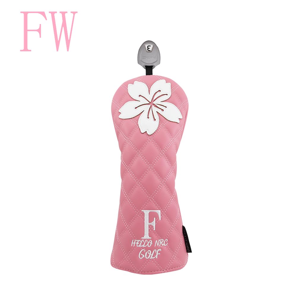 Waterproof Sakura Headcover for and Utilities Drivers, 440cc, 460cc, Woods, (Pink, UT)