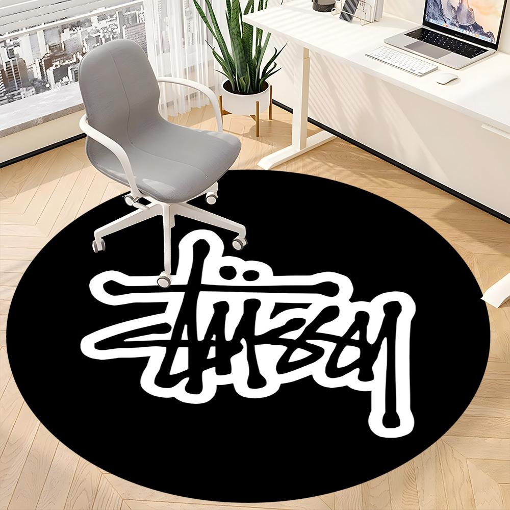 1pc Stussy Office Round Area Rug,  Under Office Chairs Bedroom Living Room Home Decor a0926148