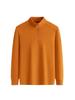 Men's Half-Zip Stand Collar Double-Sided Fleece Long Sleeve Top - Thick, Warm Base Layer for Autumn/Winter
