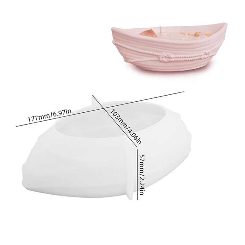 Candlestick Silicone Mold Candle Cup Mould Candle Holder Gypsum Molds Jutes Rope Ship Succulents Planter Mould